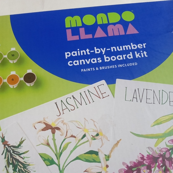 Canvas Board Kit With Paint Brushes New - Picture 3 of 4